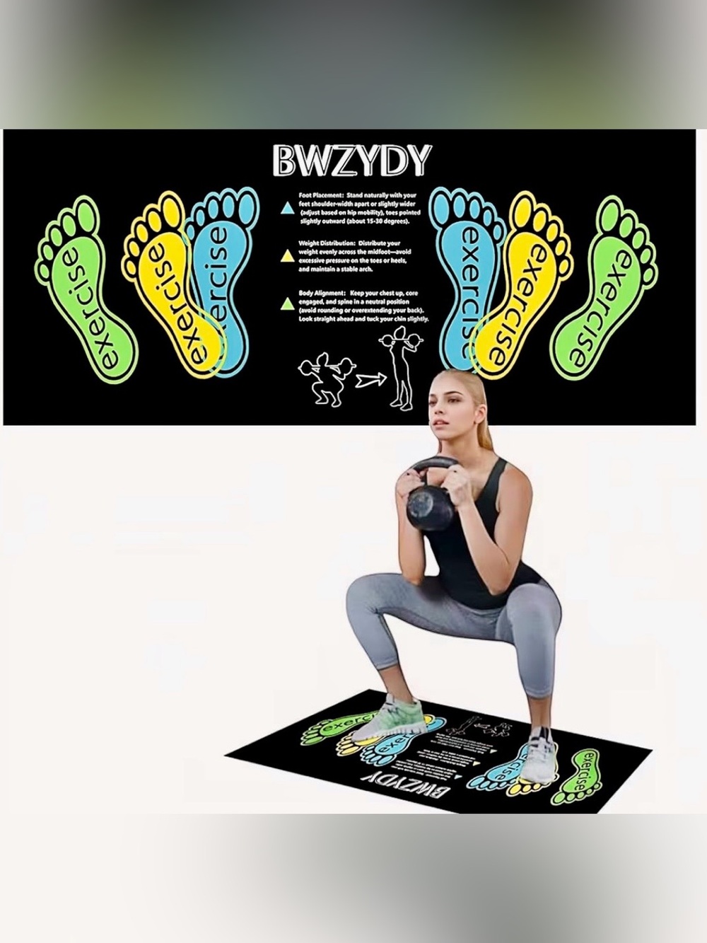 Premium Squat Mat- padded, with foot position. NWT (unopened) Unisex